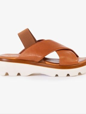 Atelier Sona Cognac Leather Sandal